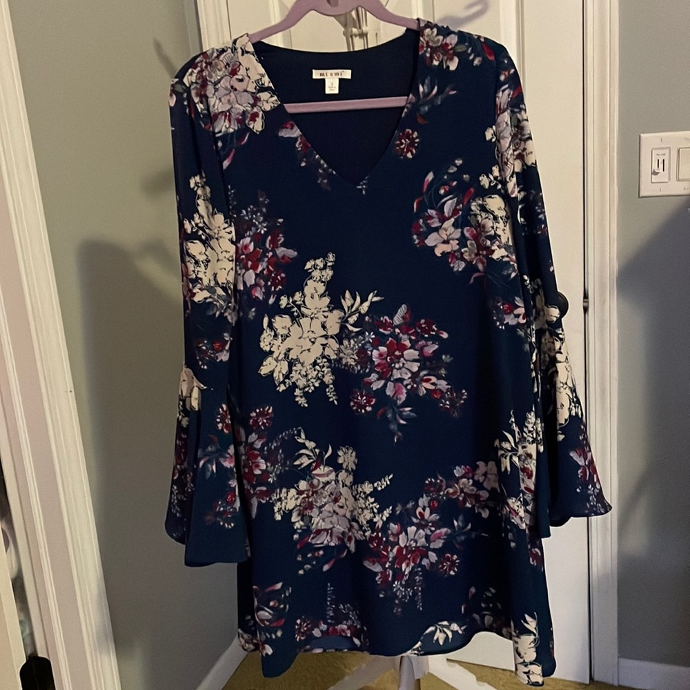 Navy floral dress